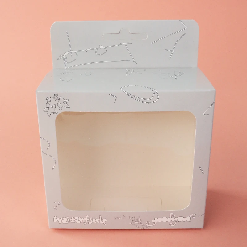 Wholesale printing your own logo high quality cheap price small carton box with clear window for packaging of retail products