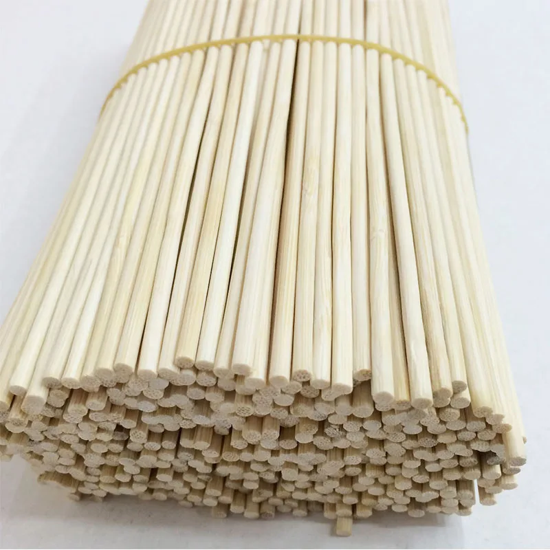 Disposable 5*500mm Personalized cotton Candy Woodenice Cream Sticks Barbecue Grilling Skewers Bamboo Round Sticks Of Top Quality