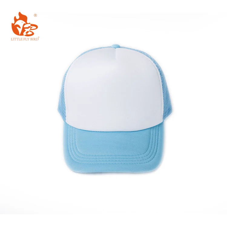Little Fly Bird high quality custom Plain Mesh Custom Trucker Cap custom plain Blank mesh trucker caps for man caps