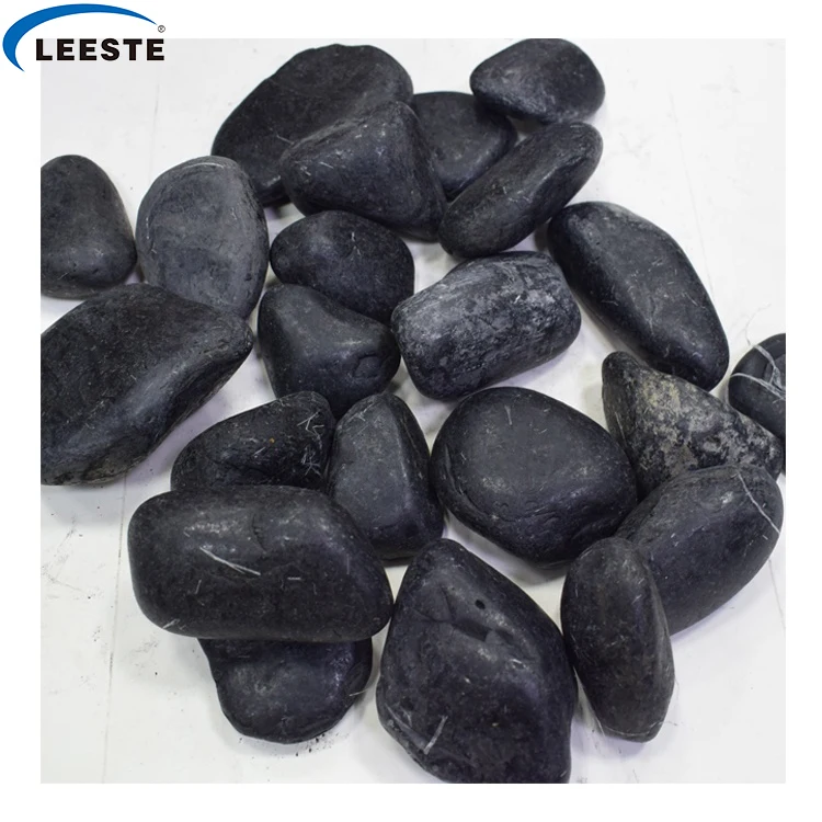 Cheap Price Black Beach Pebbles Flat River Stone Pattern Round River Pebble