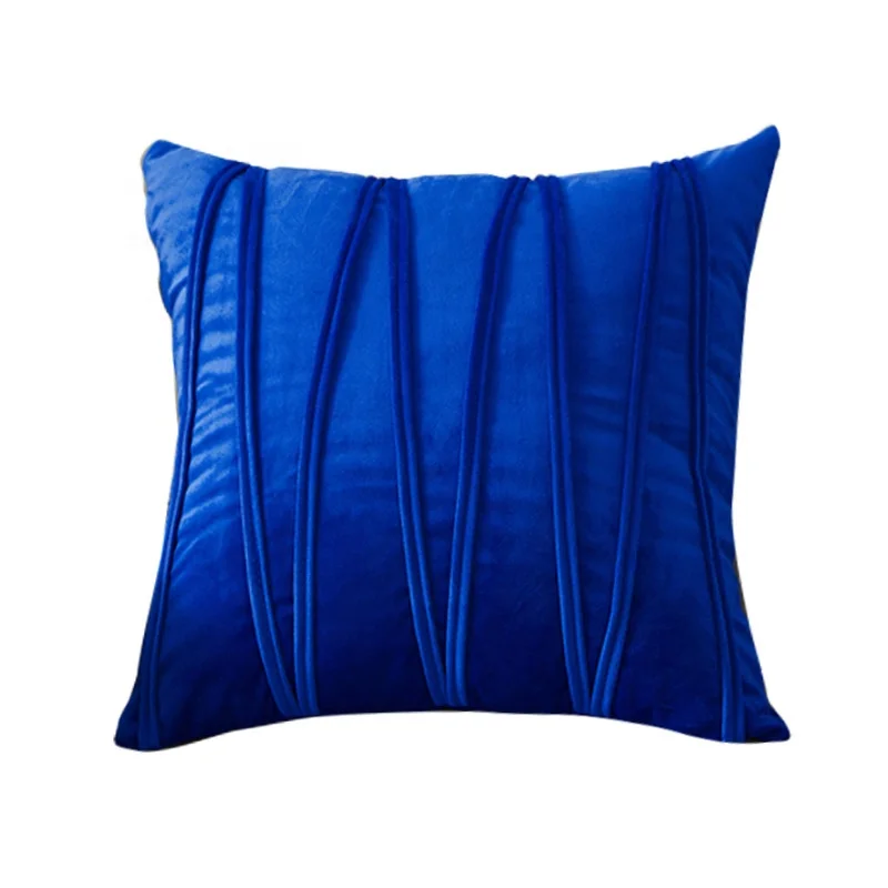 
Luxury Velvet Royal Blue Pillow Covers 45*45cm High Quality Fadeless Color Luxury Pillow Case Cover 