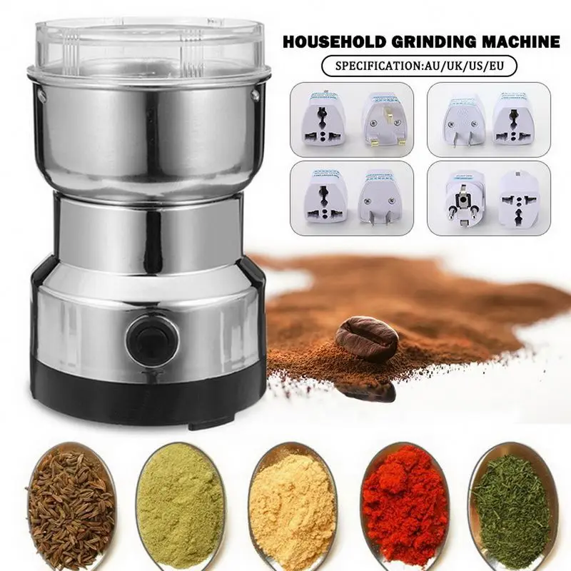 Electric Spice and Coffee Grinder Stainless Steel  Beans Grinding Machine for Kitchen Electric Coffee Grinder