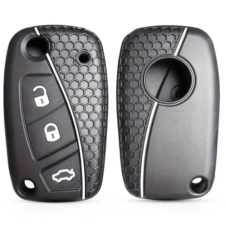 2024 new Silicone Protective Car Key Fob Cover Pouch Case Keychain Compatible Auto Accessories For Fiat Panda
