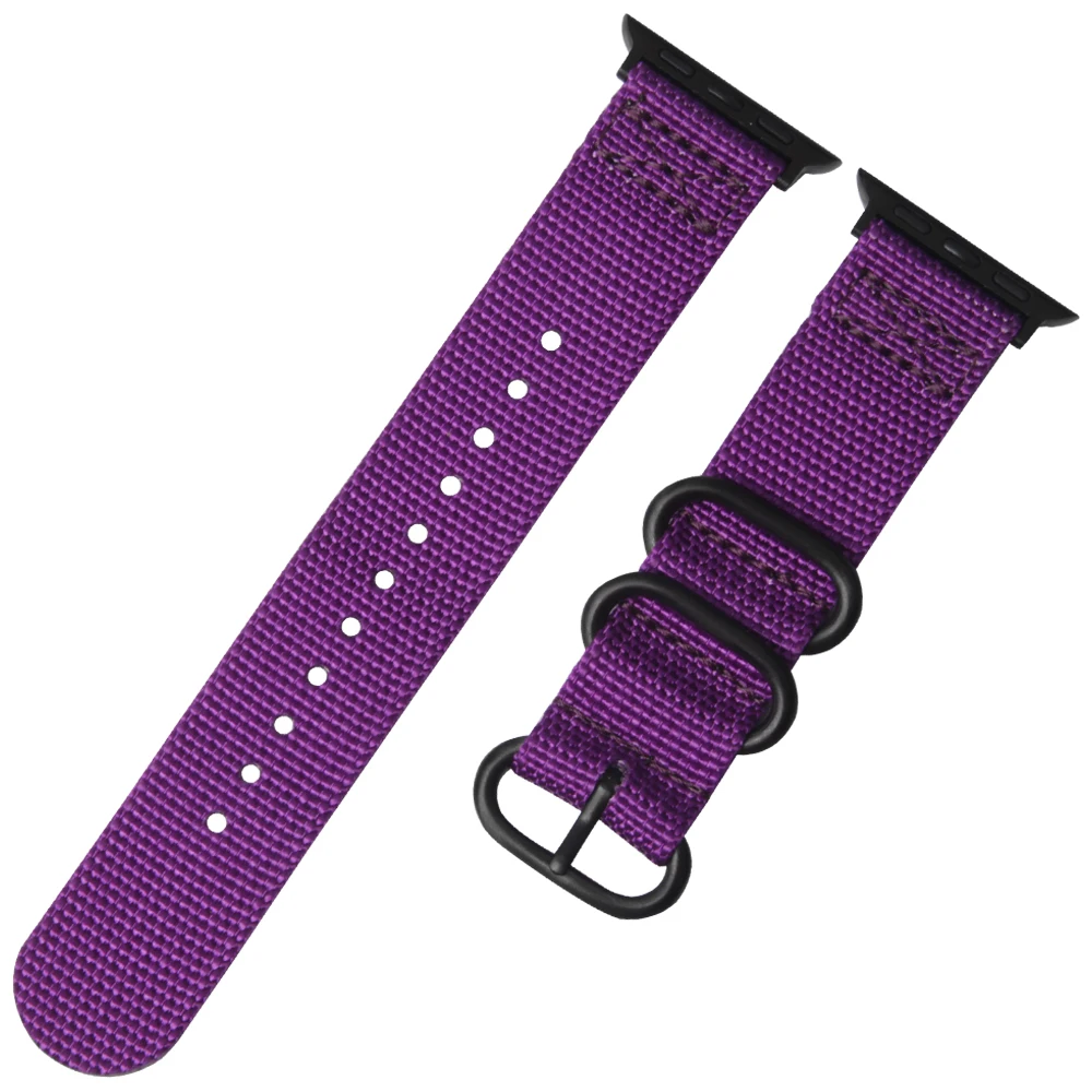 Nylon Braided Loop For smart Watch Series 8 Band Starlight Alpine purple Watch Strap