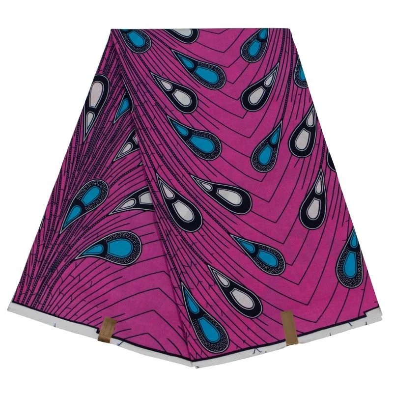 HotHot Selling Wax Fabric 100% Cotton Veritable Holland Block Prints African Ankara for Ladies Dress