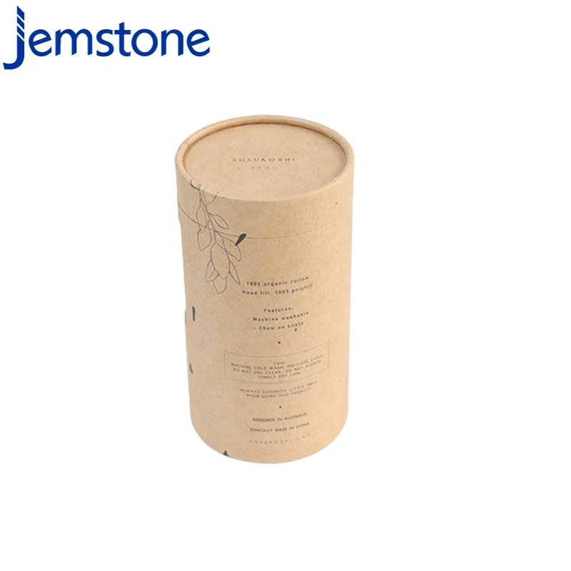Wholesale Food Grade Brown Round Cylinder Cardboard Box Can Oat Food Paper Tube Packaging With Window Clear Pvc