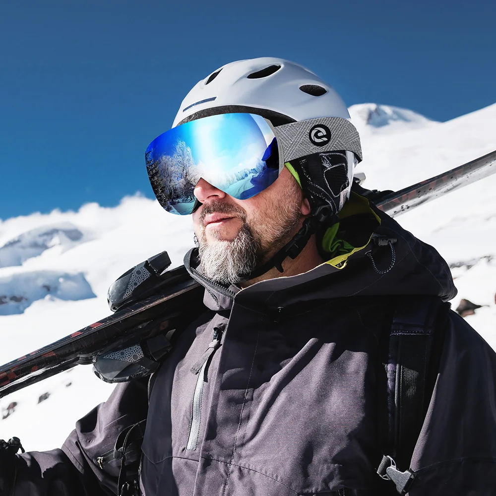 Fast delivery wholesale ski goggles 2021 private label skiing goggles anti-fog fashion goggles ski