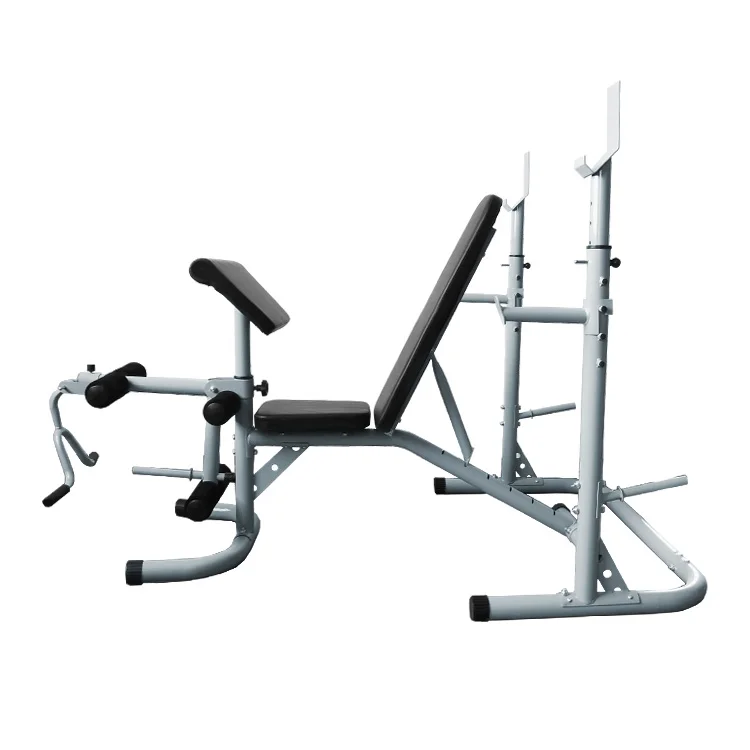 2023 hot selling exercise Weight Bench Multi function Weightlifting flat bench Press machine with Adjustable Barbell Squat Rack