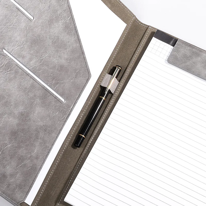 Настраиваемый A4 PU кожаная папка магнитная многофункциональная раскладушка для встреч поставщик
