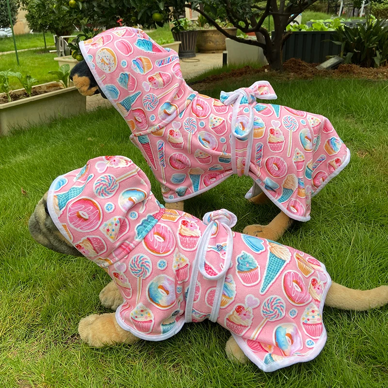 custom print hoodie pet towel low MOQ dog dry towel strong absolute fashion design pet bath towel