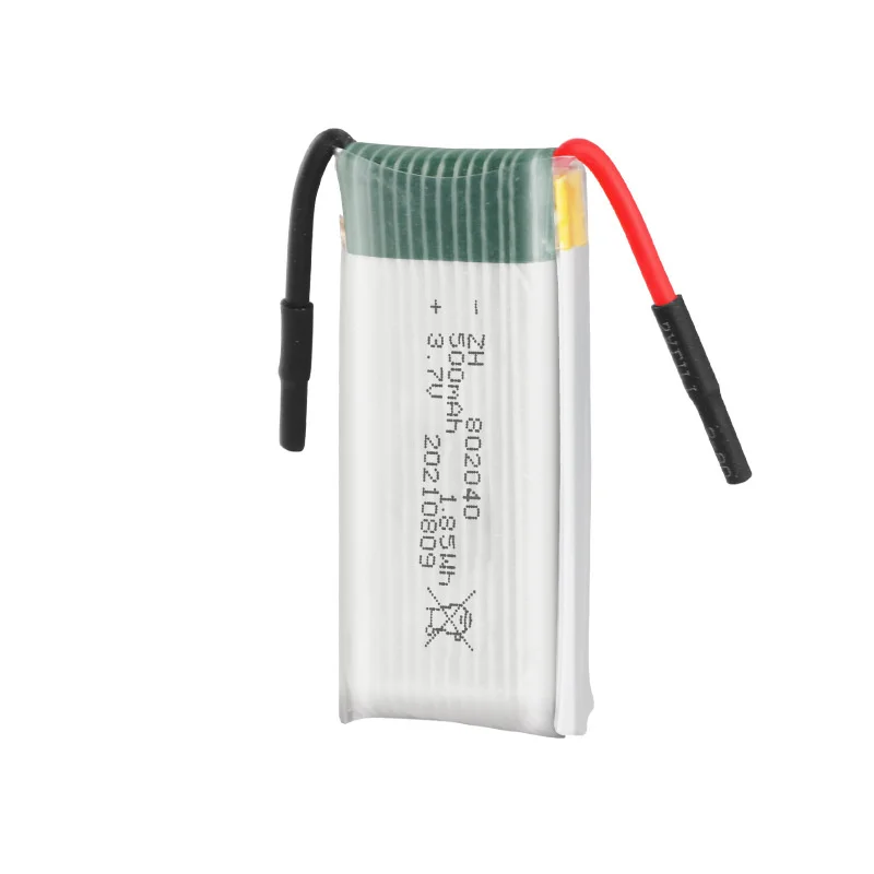 Professional 802040 25c 3.7v 500mah Rechargeable Battery Lithium Polymer Lipo Batteries for Drone Hexacopter Octocopter
