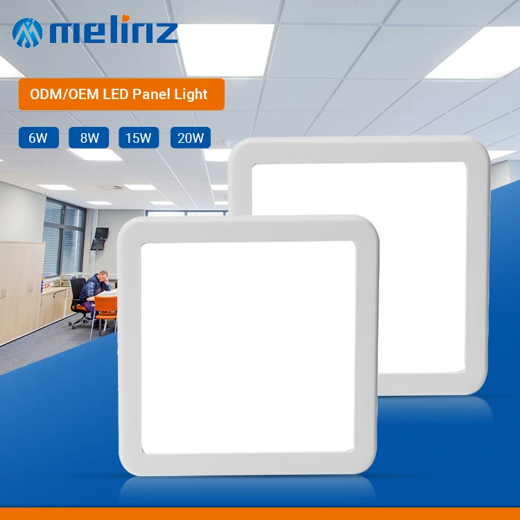 MELINZ Engineering Quality Slim Narrow Edges Recessed Bathroom Indoor Panel Lamp 6 8 15 20 W Led Panel Light