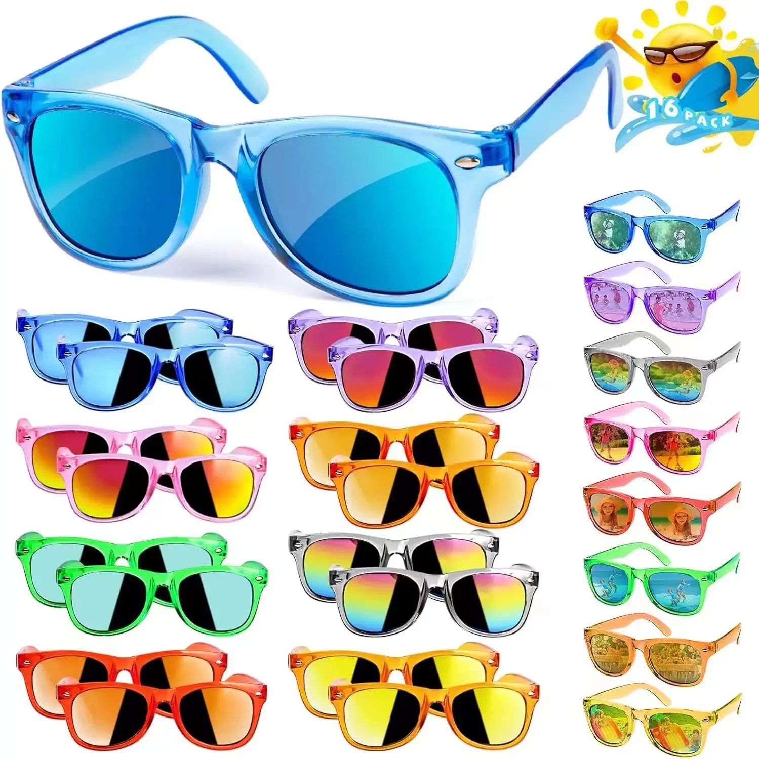 Promotional Color Film Pc Oval Fashion Wholesale Children Kids Boy Sunglasses Kids Sunglasses Set