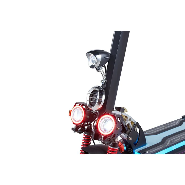 Two Wheel Double Suspension High Performance 800W E-Scooter Foldable Adult Electric Scooters with Seat and Led Light