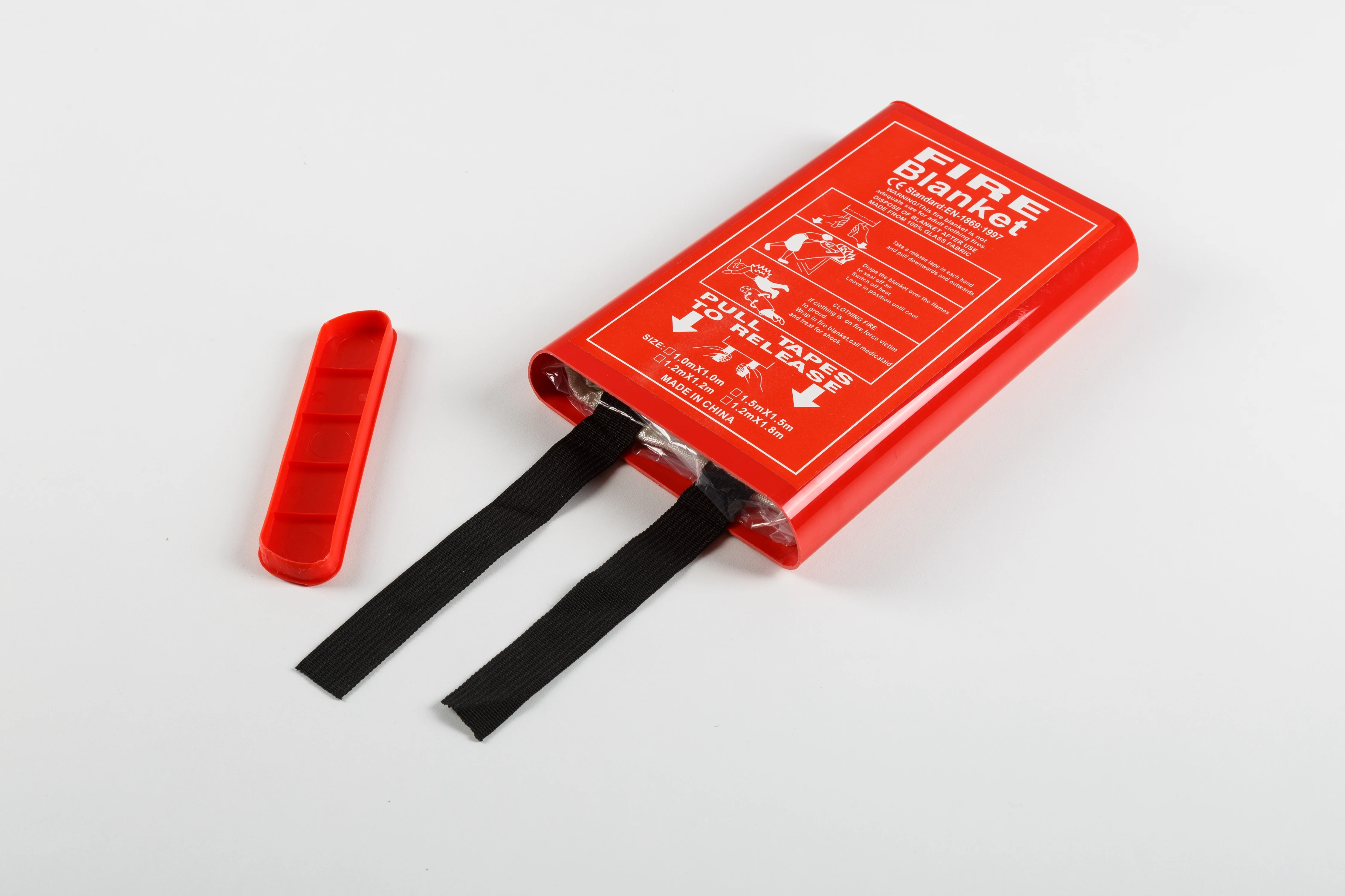 
1.8x1.8m fiber glass emergency anti fire blanket specification price for sale with PVC box 