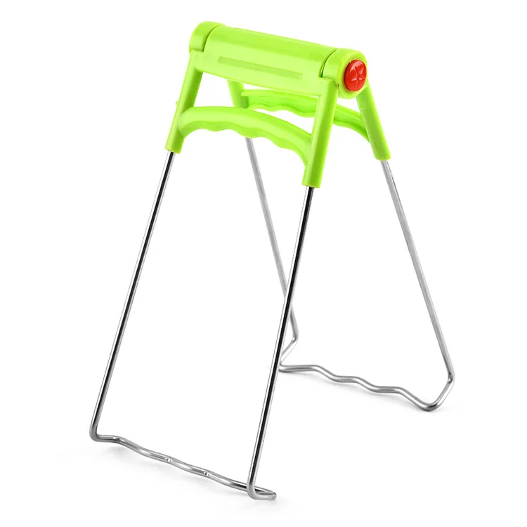 High quality stainless steel plate lifter anti skip kitchen folding clip plate tongs hot bowl dish clip