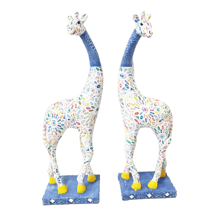 Eco friendly animal floral paper giraffe status home living room decoration arts and crafts