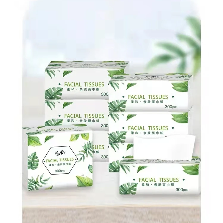 Лидер продаж, натуральная древесная целлюлозная салфетка для лица от производителя, объемная упаковка, салфетка для лица