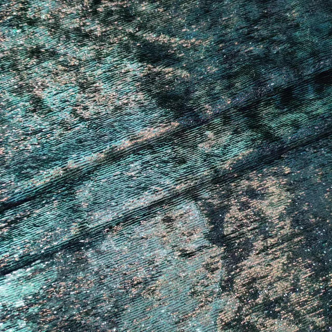 Custom 100%Polyester Woven Lurex Fabric Metallic Stripe Shinny No Stretch Micro Velvet Fabric For Women Dress Clothing Garment