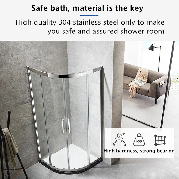 Factory Direct Sale New Design High Quality Sliding Bathroom Enclosure Tempered Glass Shower Room