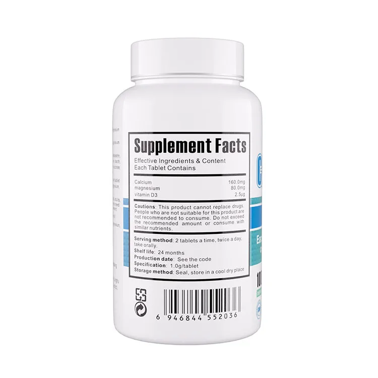 Factory Supply Calcium Magnesium And Vitamin D Tablets Best Nutritional Supplements