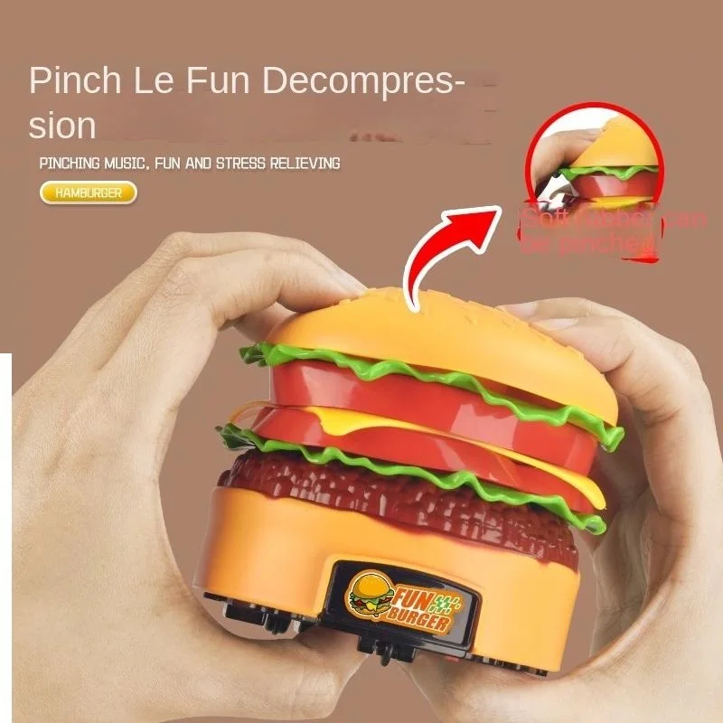 AiJH Hamburger Rc Car Interesting Gameplay Toys 360 Degree Rotation Cartoon Remote Control Car For Children