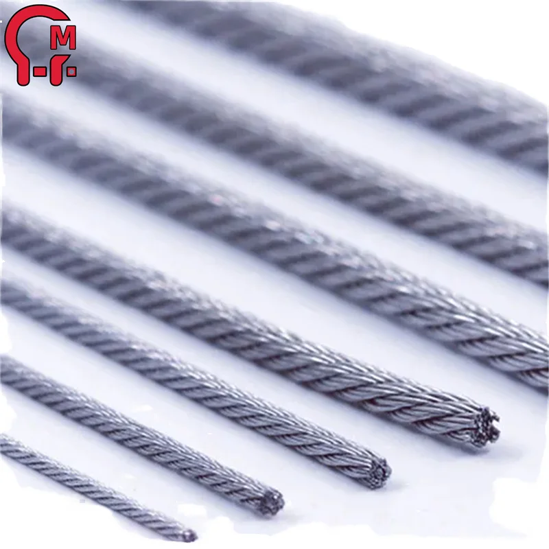 HLM  factory direct black 16mm steel wire rope diameter 34 mm for tower crane