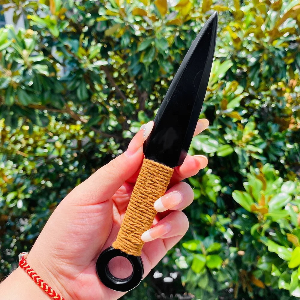 Wholesale high quality crystal different size black obsidian knife carvings black obsidian dagger crystal crafts for decoration