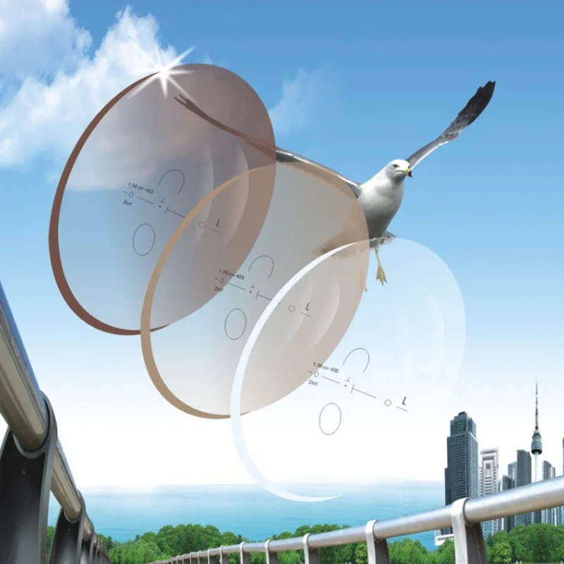 High Quality Photochromic 1.56 blue cut lens prescription UV420 Potocromic Custom Single Vision Glasses Lenses