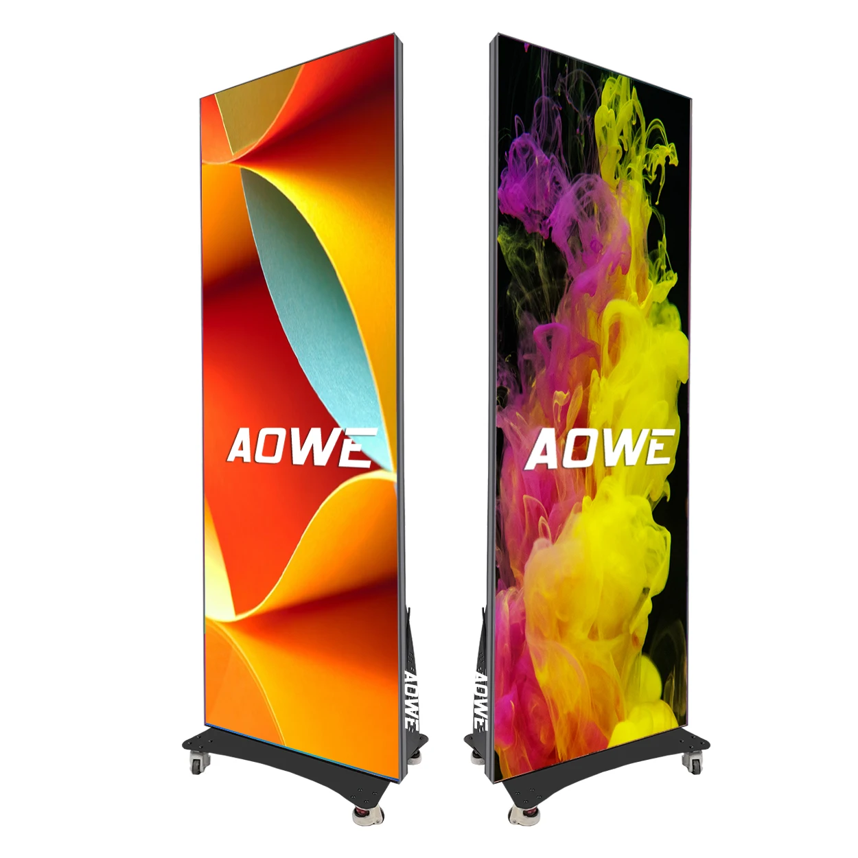 HD Full Color Indoor Outdoor P1.5 P1.6 P1.8 P2 P2.5 Led Poster Wifi Control Movable Standing Advertising Led Banner