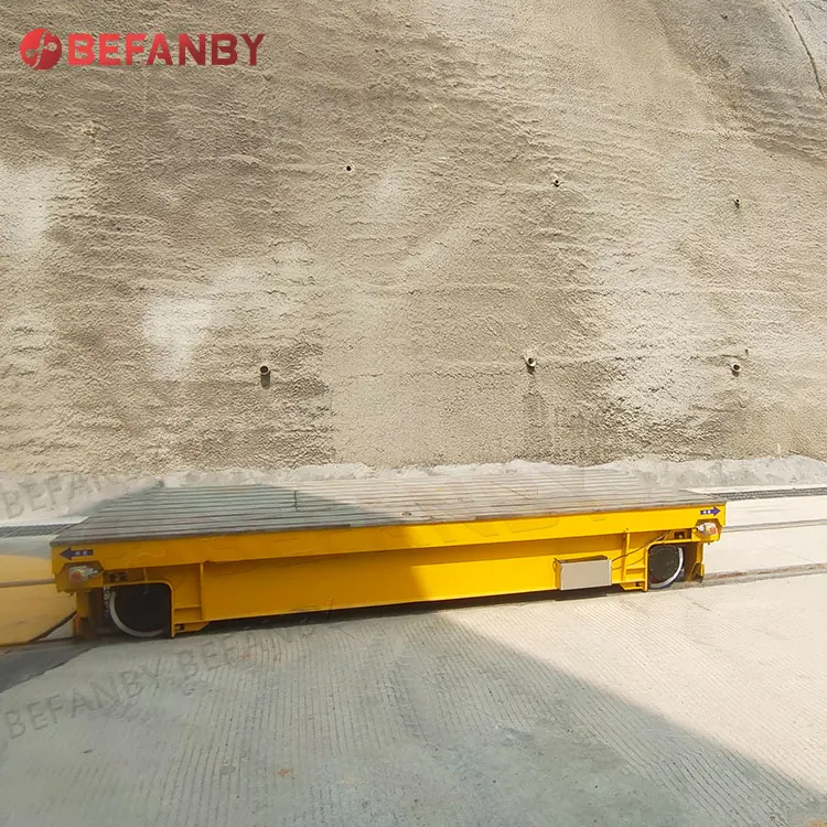 China 10t ac motor electric rail guided transfer cart for light plant