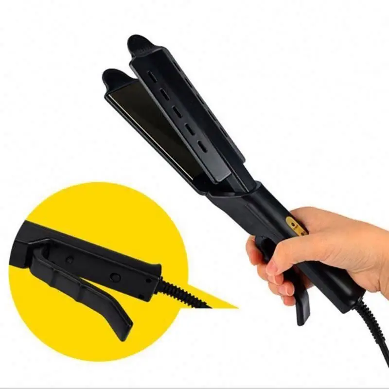 
Steam Flat Iron Custom Bling Crystal Comb Hair Straightener 