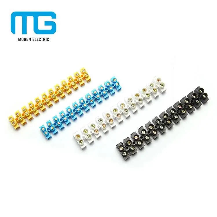 16A PE Electrical U type Terminal block terminal strips with 12 pole ,380V