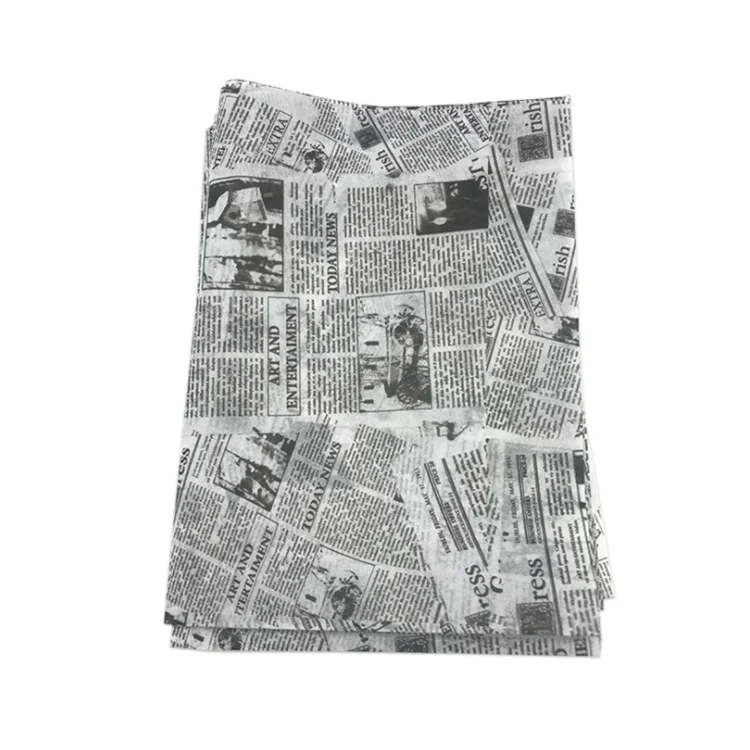 
Recently arrived newspaper pattern gift packaging paper personality innovation translucent copy paper 