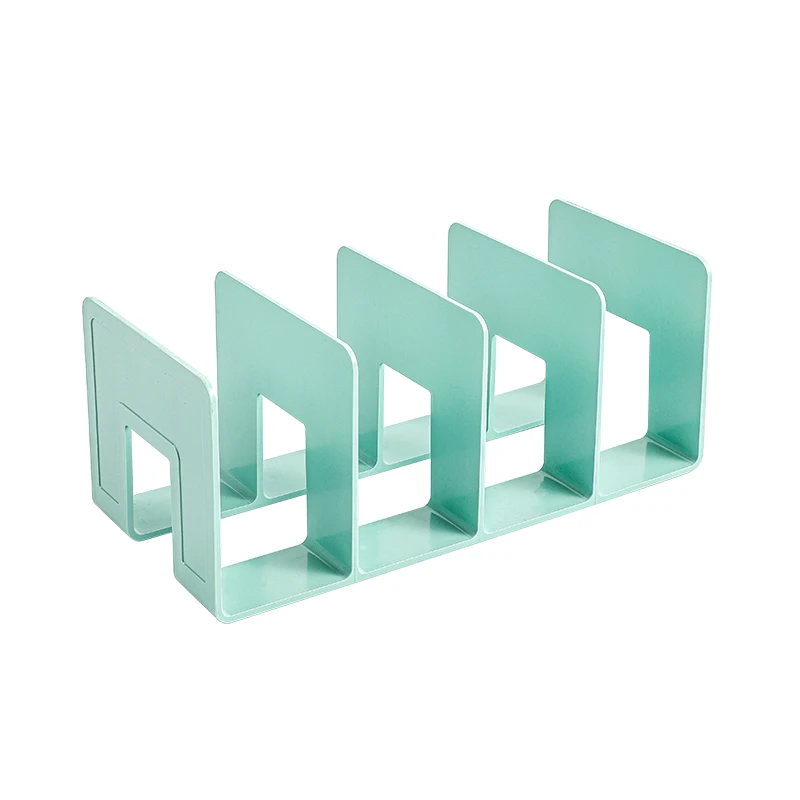 Morandi Color ABS Bookends With Pen Container Non-skip Book Holder for Shelves Book Stand Desk Organizer Office Library School