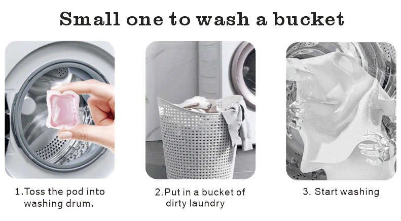 OEM ODM Eco-friendly PVA film 3in 1 laundry detergent capsules laundry condensate beads for Washing Machine