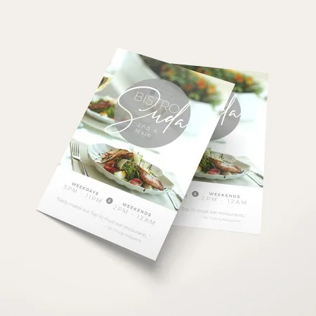 custom printing a5 a4 promotion advertising Restaurant brochure flyer