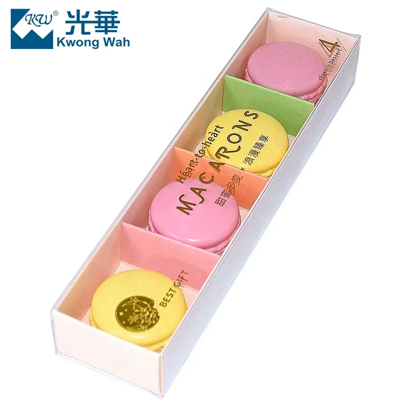 Wholesale Luxury Patisserie Donut Pac kaging Boxes With Clear Lid Macaron Paper Box