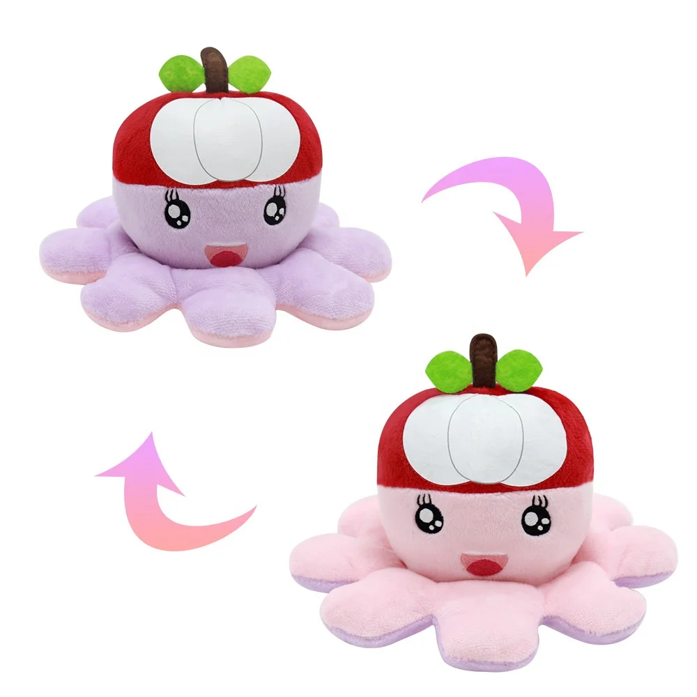 New Style Top Happy Sad Octopus Pillow  Mood Octopus  Double-Sided Flip Octopus Plush Toy