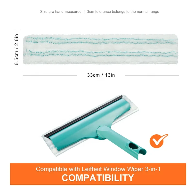 Home Cleaning and Dusting Ideal Cloth Fit For Leifheit Window Wiper Tufting Microfiber Mop Pad