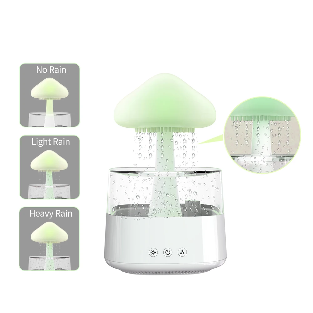 New Trend Cloud Essential Oil Aroma Diffuser 7 Changing Color 10H Auto Off Water Drop Sound Raining Cloud Humidifier for Home