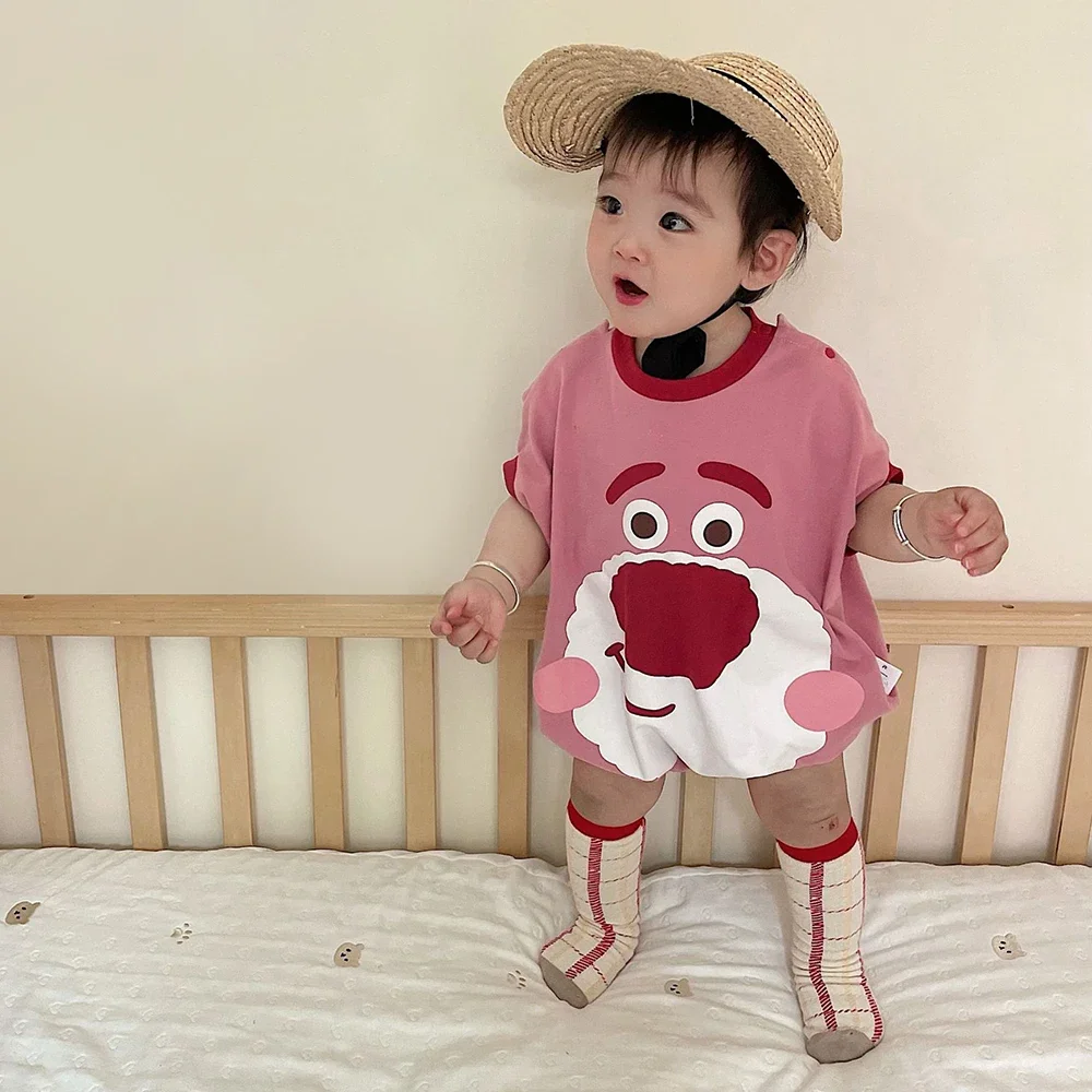 Hebo Strawberry Bear Organic Cotton Baby Girl Clothes Summer Baby Bales Luxury Baby Gift Set Summer Box For Newborn