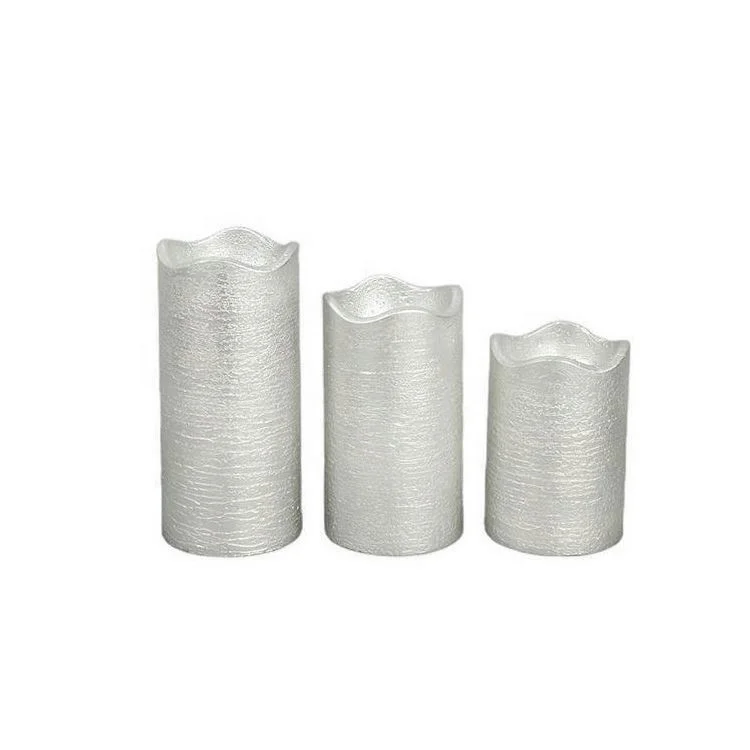 Factory direct sales fashionable wholesale silver pillar paraffin candles wax