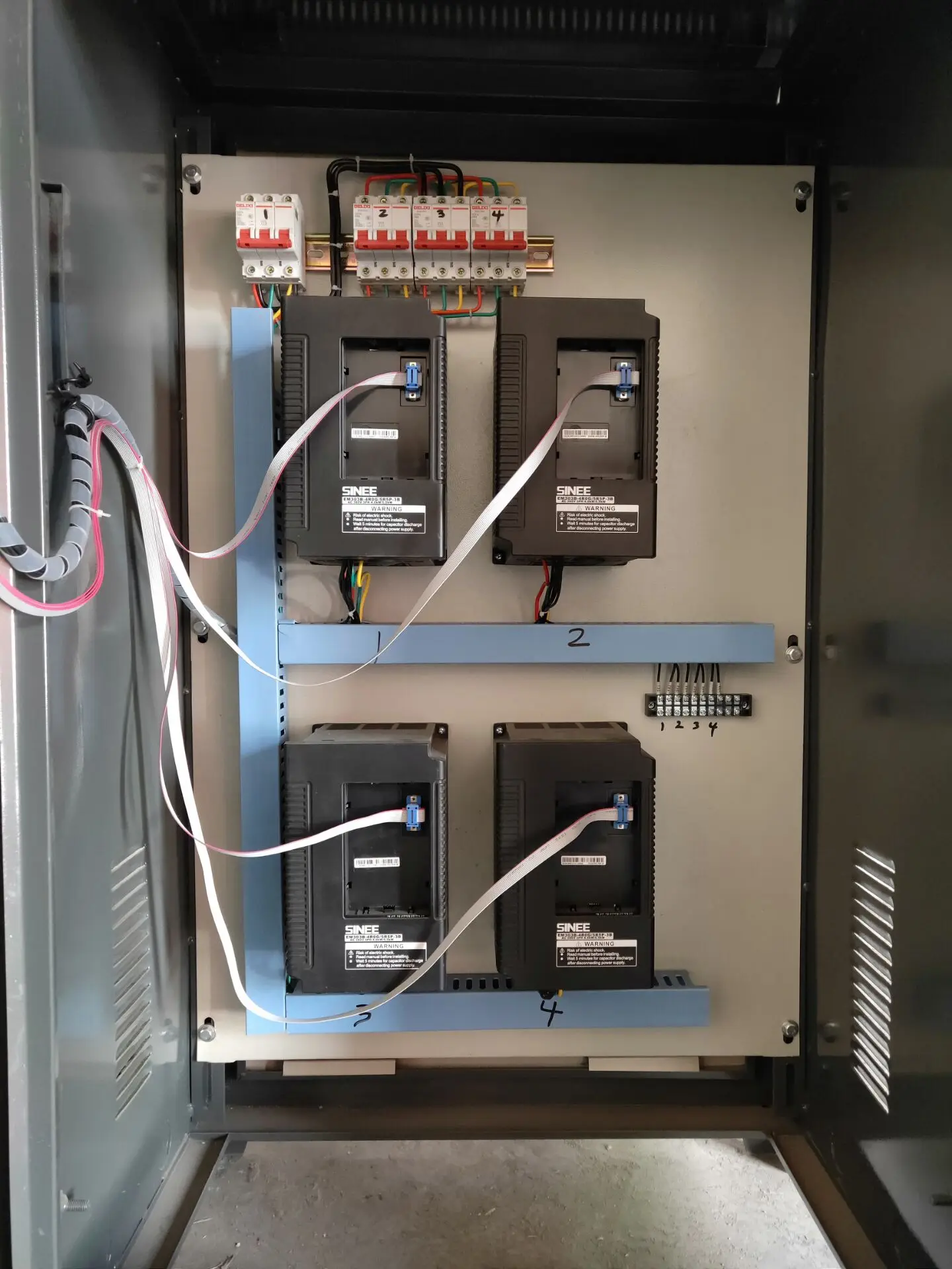 electrical cabinet control spool type wire take-up