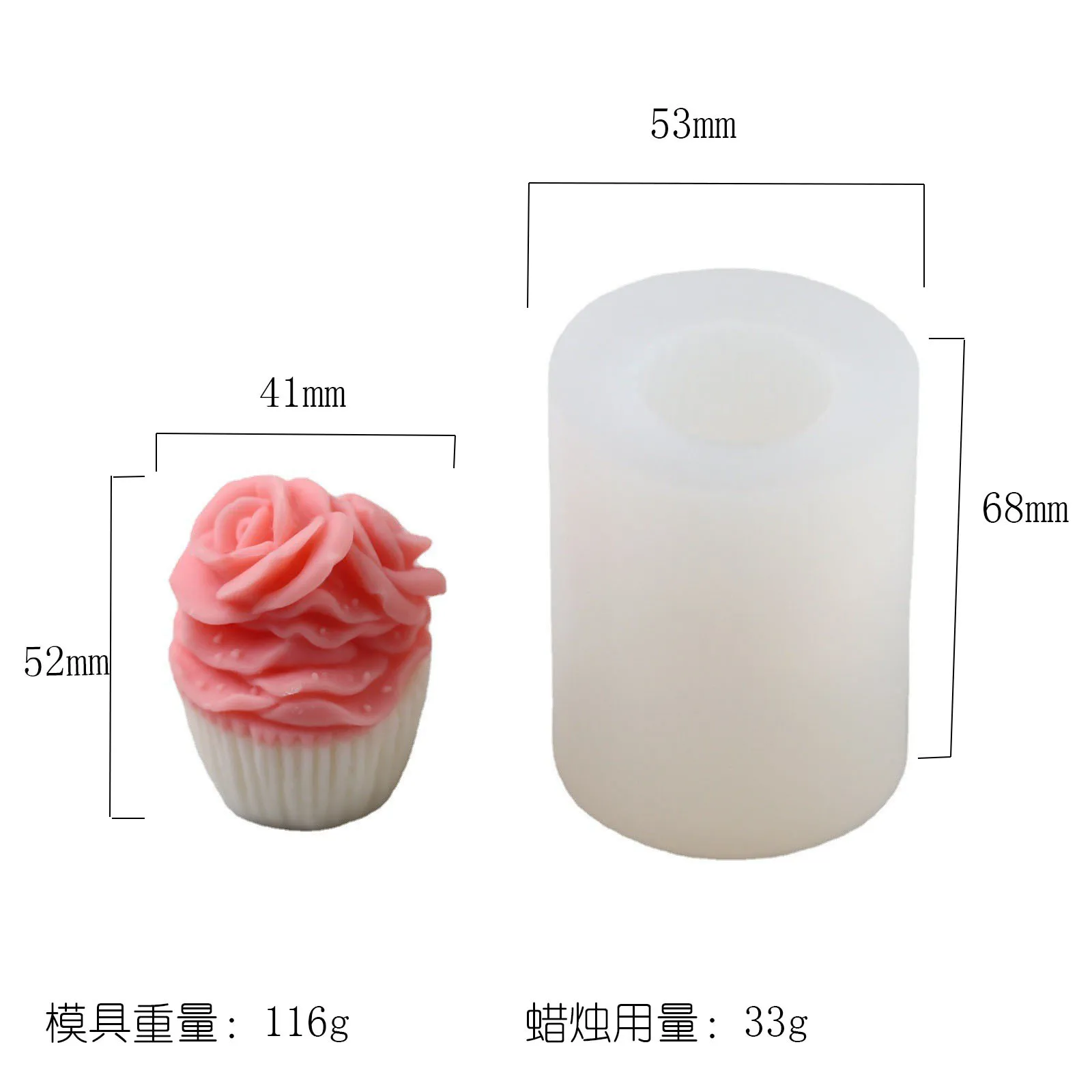T3012 3D mini cupcake molds Cream flowers baked desserts DIY scented candle silicone molds