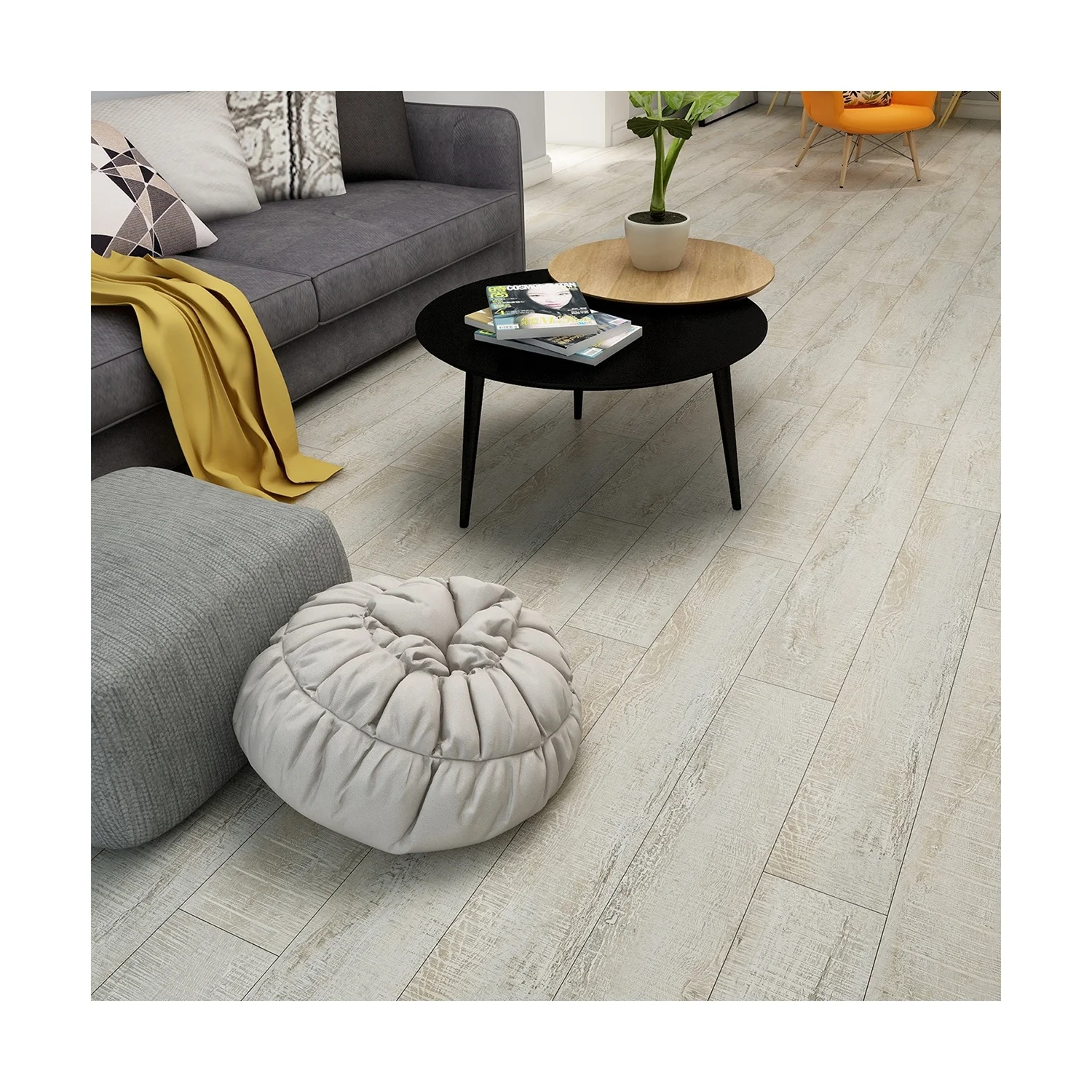 Indoor Usage Anti-scratch Rigid Core Locking Wood Plastic Composite Vinyl Floor Panels