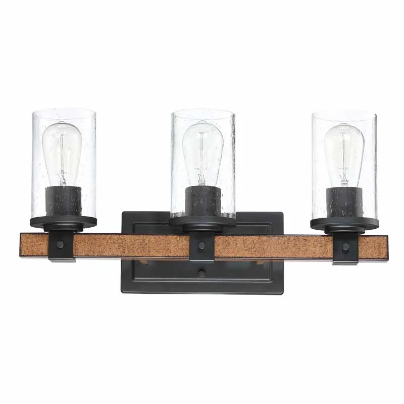 Indoor Wall Mount Light Modern  Dark Bronze 3 Light Glass Bathroom Vanity Wall Light LED