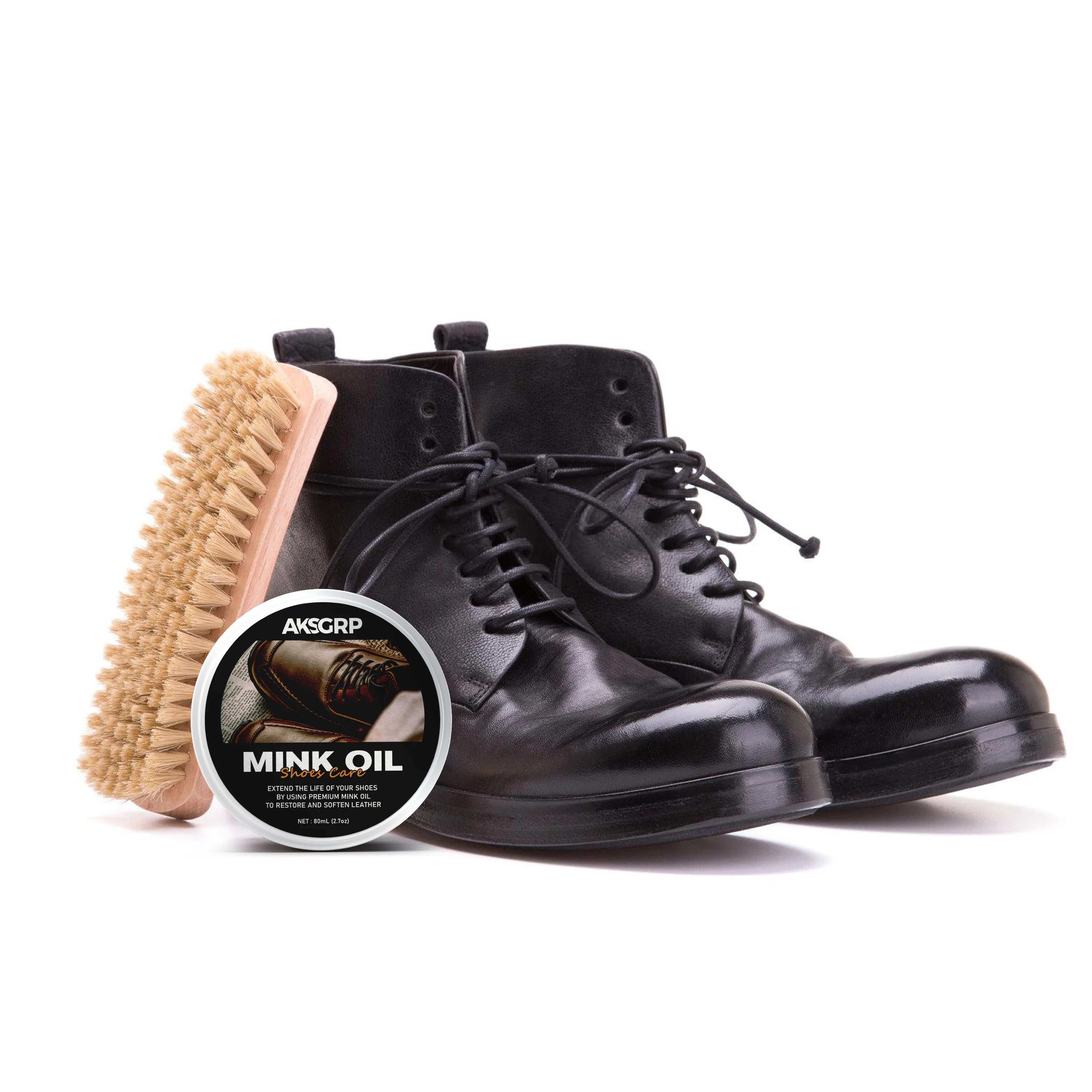 AKSGRP 30ml Leather Shoes Polish Cream Mink Oil for Leather