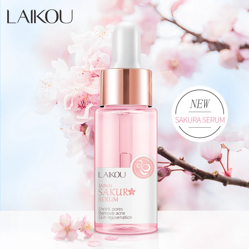 private label Japan sakura serum organic under eye skin tightening facial serums 17ml mini luxury whitening serum