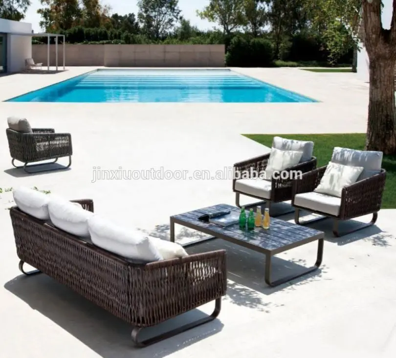 Rope weaving outdoor furniture sofa set JX-2082